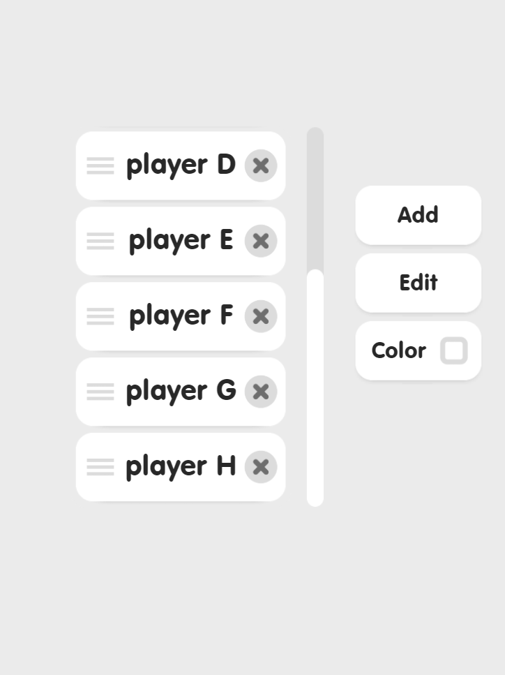 Fully customizable scrollable list Game Templates